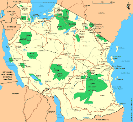 Tanzanie carte